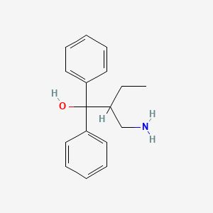 molecular formula C17H21NO B1620320 alpha-[1-(Aminomethyl)propyl]benzhydryl alcohol CAS No. 22101-87-7