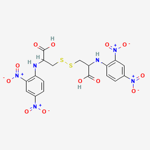 molecular formula C18H16N6O12S2 B1620322 N,N'-Bis(2,4-dinitrophenyl)-L-cysteine CAS No. 23067-16-5