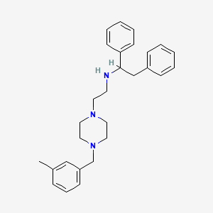 1-(2-(1,2-Diphenylethylamino)ethyl)-4-(m-methylbenzyl)piperazine