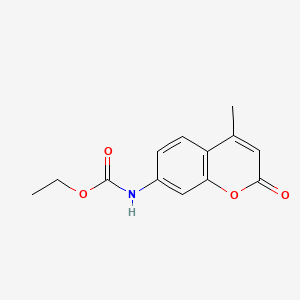 Carbamic acid, (4-methyl-2-oxo-2H-1-benzopyran-7-yl)-, ethyl ester