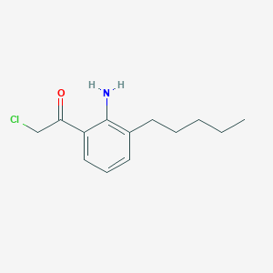 B162034 1-(2-Amino-3-pentylphenyl)-2-chloroethanone CAS No. 128600-55-5