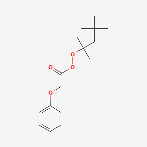 molecular formula C16H24O4 B1620355 Ethaneperoxoic acid, phenoxy-, 1,1,3,3-tetramethylbutyl ester CAS No. 59382-51-3