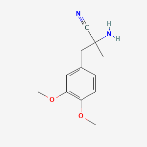 molecular formula C12H16N2O2 B1620365 2-Amino-3-(3,4-dimethoxyphenyl)-2-methylpropanenitrile CAS No. 2543-46-6