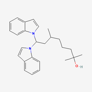 molecular formula C26H32N2O B1620380 1H-Indole-1-heptanol, eta-1H-indol-1-yl-alpha,alpha,epsilon-trimethyl- CAS No. 67801-36-9