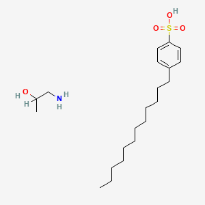 molecular formula C21H39NO4S B1620413 Benzenesulfonic acid, 4-dodecyl-, compd. with 1-amino-2-propanol (1:1) CAS No. 54590-52-2