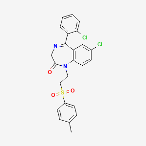 molecular formula C24H20Cl2N2O3S B1620419 Tolufazepam CAS No. 86273-92-9