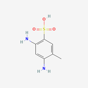 molecular formula C7H10N2O3S B1620421 Benzenesulfonic acid, 2,4-diamino-5-methyl- CAS No. 88-52-8