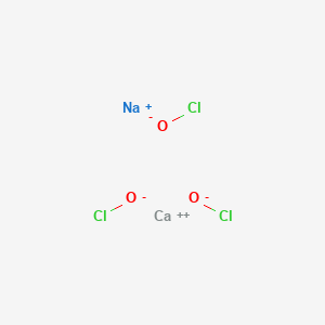 molecular formula CaCl3NaO3 B1620434 Hypochlorous acid, calcium sodium salt (3:1:1) CAS No. 53053-57-9