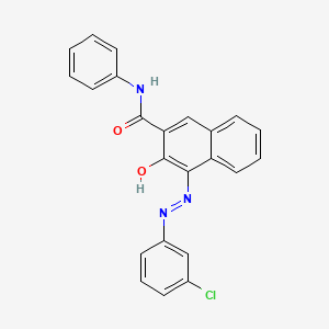 molecular formula C23H16ClN3O2 B1620468 2-Naphthalenecarboxamide, 4-[(3-chlorophenyl)azo]-3-hydroxy-N-phenyl- CAS No. 6410-27-1