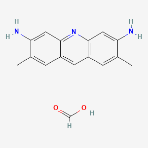 molecular formula C16H17N3O2 B1620470 2,7-dimethylacridine-3,6-diamine;formic acid CAS No. 6449-79-2