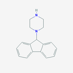 molecular formula C17H18N2 B162049 1-(9H-Fluoren-9-yl)piperazine CAS No. 129604-54-2