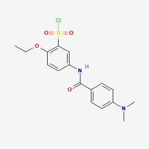 5-(4-(Dimethylamino)benzamido)-2-ethoxybenzene-1-sulfonyl chloride