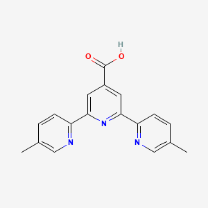 molecular formula C18H15N3O2 B1620499 2,6-bis(5-methylpyridin-2-yl)pyridine-4-carboxylic Acid CAS No. 294211-85-1