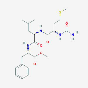 molecular formula C22H34N4O5S B162051 N(alpha)-Carbamoylmethionyl-leucyl-phenylalanine methyl ester CAS No. 131924-30-6