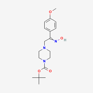 molecular formula C18H27N3O4 B1620510 4-[2-Hydroxyimino-2-(4-methoxy-phenyl)-ethyl]-piperazine-1-carboxylic acid tert-butyl ester CAS No. 904815-72-1