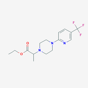 molecular formula C15H20F3N3O2 B1620534 Ethyl 2-[4-[5-(trifluoromethyl)pyridin-2-yl]piperazin-1-yl]propanoate CAS No. 260555-47-3