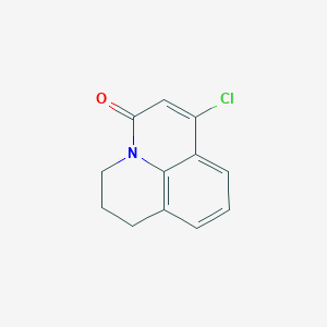 molecular formula C12H10ClNO B1620541 7-chloro-2,3-dihydro-1H,5H-pyrido[3,2,1-ij]quinolin-5-one CAS No. 57625-59-9