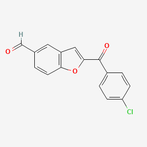 molecular formula C16H9ClO3 B1620546 2-(4-Chlorobenzoyl)-1-benzofuran-5-carbaldehyde CAS No. 300664-78-2