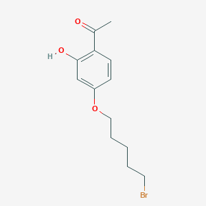 molecular formula C13H17BrO3 B1620551 1-[4-[(5-Bromopentyl)oxy]-2-hydroxyphenyl]ethan-1-one CAS No. 40785-72-6