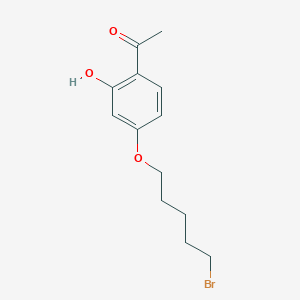 1-[4-[(5-Bromopentyl)oxy]-2-hydroxyphenyl]ethan-1-one
