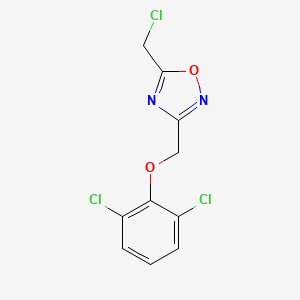 5-(Chloromethyl)-3-[(2,6-dichlorophenoxy)methyl]-1,2,4-oxadiazole