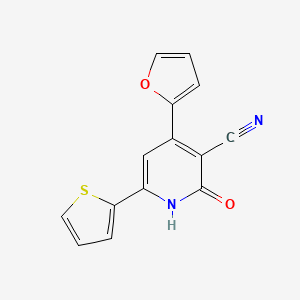 4-(2-Furyl)-2-oxo-6-(2-thienyl)-1,2-dihydro-3-pyridinecarbonitrile