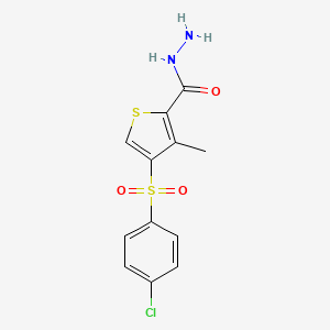 4-[(4-Chlorophenyl)sulfonyl]-3-methylthiophene-2-carbohydrazide