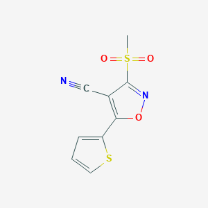 3-(Methylsulfonyl)-5-(2-thienyl)isoxazole-4-carbonitrile