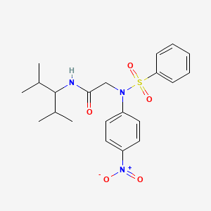 2-[benzenesulfonyl-(4-nitrophenyl)amino]-N-(2,4-dimethylpentan-3-yl)acetamide