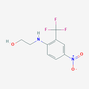 molecular formula C9H9F3N2O3 B1620570 2-[4-Nitro-2-(trifluoromethyl)anilino]ethanol CAS No. 56223-89-3