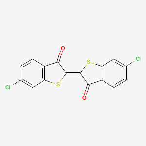 molecular formula C16H6Cl2O2S2 B1620571 6-Chloro-2-(6-chloro-3-oxobenzo[B]thien-2(3H)-ylidene)benzo[B]thiophene-3(2H)-one CAS No. 6492-68-8