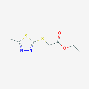 molecular formula C7H10N2O2S2 B1620575 Ethyl 2-((5-methyl-1,3,4-thiadiazol-2-yl)thio)acetate CAS No. 64145-09-1