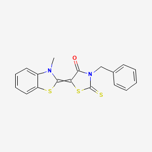 3-Benzyl-5-(3-methylbenzothiazolin-2-ylidene)-2-thioxothiazolidin-4-one