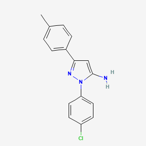 molecular formula C16H14ClN3 B1620583 1-(4-chlorophenyl)-3-(4-methylphenyl)-1H-pyrazol-5-amine CAS No. 618092-70-9