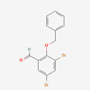 molecular formula C14H10Br2O2 B1620584 2-(Benzyloxy)-3,5-dibromobenzaldehyde CAS No. 61657-63-4
