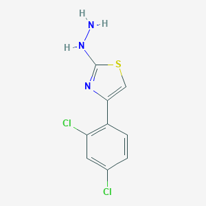molecular formula C9H7Cl2N3S B162060 [4-(2,4-Dichlorophenyl)-1,3-thiazol-2-yl]hydrazine CAS No. 133767-88-1