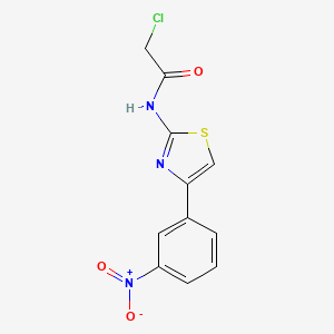 2-chloro-N-[4-(3-nitrophenyl)-1,3-thiazol-2-yl]acetamide