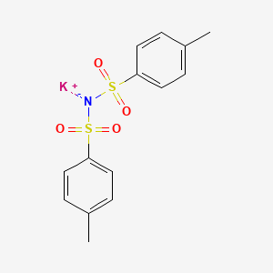 molecular formula C14H15KNO4S2 B1620618 Benzenesulfonamide, 4-methyl-N-((4-methylphenyl)sulfonyl)-, potassium salt CAS No. 97888-41-0