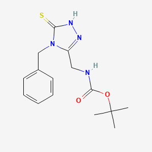 tert-Butyl N-[(4-benzyl-5-mercapto-4H-1,2,4-triazol-3-yl)methyl]carbamate