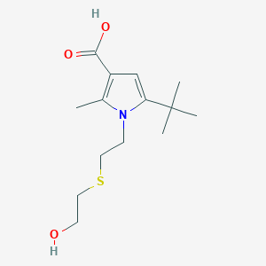 5-(tert-butyl)-1-{2-[(2-hydroxyethyl)thio]ethyl}-2-methyl-1H-pyrrole-3-carboxylic acid
