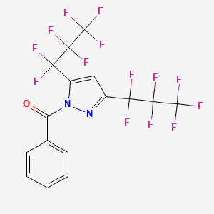 molecular formula C16H6F14N2O B1620625 Methanone, [3,5-bis(1,1,2,2,3,3,3-heptafluoropropyl)-1H-pyrazol-1-yl]phenyl- CAS No. 231953-37-0