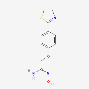 2-[4-(4,5-dihydro-1,3-thiazol-2-yl)phenoxy]-N'-hydroxyethanimidamide