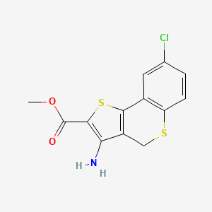 molecular formula C13H10ClNO2S2 B1620630 methyl 3-amino-8-chloro-4H-benzo[b]thieno[2,3-d]thiine-2-carboxylate CAS No. 254982-11-1