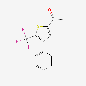 molecular formula C13H9F3OS B1620631 1-[4-Phenyl-5-(trifluoromethyl)-2-thienyl]ethan-1-one CAS No. 217184-77-5