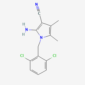 2-amino-1-(2,6-dichlorobenzyl)-4,5-dimethyl-1H-pyrrole-3-carbonitrile