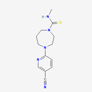 molecular formula C13H17N5S B1620635 4-(5-cyanopyridin-2-yl)-N-methyl-1,4-diazepane-1-carbothioamide CAS No. 519056-55-4