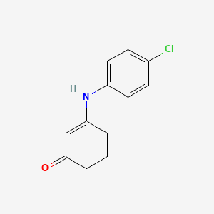 molecular formula C12H12ClNO B1620636 3-[(4-Chlorophenyl)amino]cyclohex-2-en-1-one CAS No. 36646-75-0