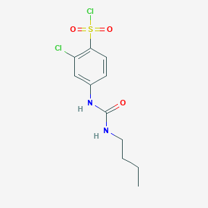 molecular formula C11H14Cl2N2O3S B1620639 4-(3-Butylureido)-2-chlorobenzene-1-sulfonyl chloride CAS No. 728864-78-6