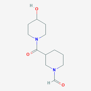 3-(4-Hydroxypiperidine-1-carbonyl)piperidine-1-carbaldehyde