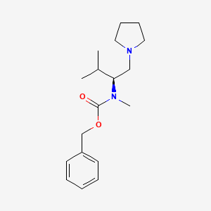 (S)-Benzyl methyl(3-methyl-1-(pyrrolidin-1-YL)butan-2-YL)carbamate